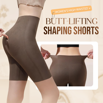 Pantaloncini Modellanti a Vita Alta da Donna con Effetto Sollevamento Glutei