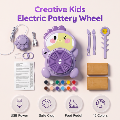 Kit Tornio Elettrico per Bambini - Argilla Fai da Te