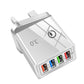 Carica 4 dispositivi all'istante! Hub USB ignifugo senza surriscaldamento