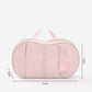 🎒👙 Pochette Portabiancheria Intima da Viaggio – Forma Sferica | Scomparti Separati | Poliestere Resistente | Cerniera Scorrevole | Manico Pratico | Ideale per Valigie & Weekend | 2 Misure, Rosa & Bianco❤️👙