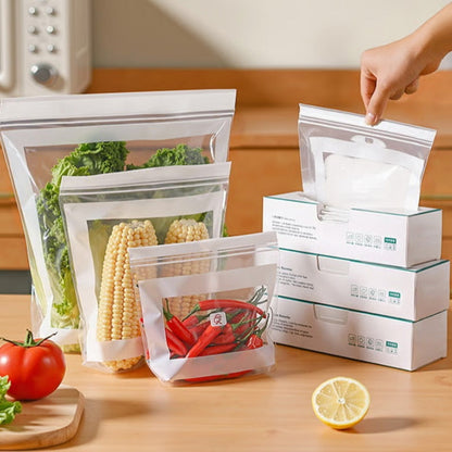 📦💪 Sacchetti trasparenti rinforzati a doppia chiusura – Perfetti per conservare alimenti freschi e sicuri! 🔒🥨