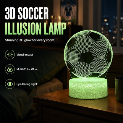 Luce notturna 3D a forma di pallone da calcio