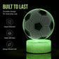 Luce notturna 3D a forma di pallone da calcio