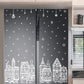 🏠🎅 Set di Decalcomanie per Vetri – Villaggio di Natale – Decora le Finestre con Case, Alberi e Pupazzi di Neve! ❄️🌟
