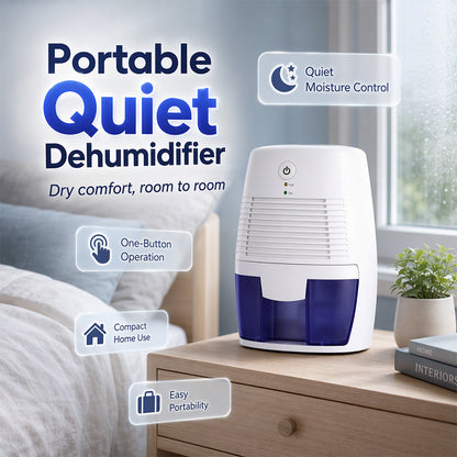 Deumidifica Qualsiasi Stanza All'istante! Mini Deumidificatore Silenzioso con un Solo Tasto