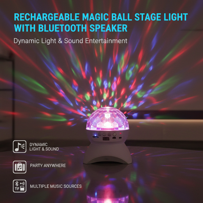 Sfera Magica Ricaricabile per Palcoscenico con Altoparlante Bluetooth