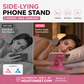 🔥 -50% Oggi: Supporto per Telefono Multi-Angolo Compatibile con l’Uso Laterale – Supporto da scrivania regolabile a 3 posizioni, presa stabile e mani libere per letto, divano e ufficio.