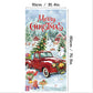 🎄 Copriporta Natalizio Decorativo 🎅 | Stampa HD Vivace di Babbo Natale ✨ | Tessuto in Poliestere Antipiega e Resistente ❄️ | Misura 90×180 cm per Ingresso e Feste 🚪