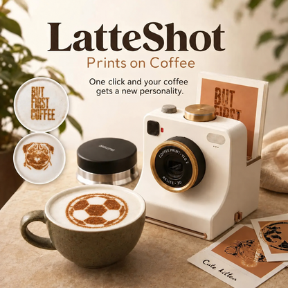🎃Offerta di Halloween: 50% di sconto!🔥Retro Coffee Art Camera – Stampante meccanica per stencil da latte