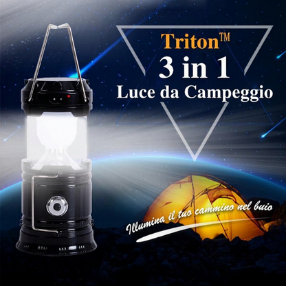 ⏳ PROMOZIONE LIMITATA: SCONTO DEL 50%! 🔦 Lampada da Campeggio LED 3 in 1 – Solare e USB – Fiamma Tremolante e Torcia per Attività all'Aperto e Emergenze ⛺