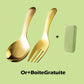 🍱 SCONTO DEL 50% ORA! Set compatto di cucchiaio e forchetta in acciaio inox con custodia – Posate portatili riutilizzabili, lucidate a specchio, per ufficio, campeggio, scuola e picnic