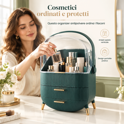 Organizer Cosmetici da Tavolo con Maniglia e Grande Capacità