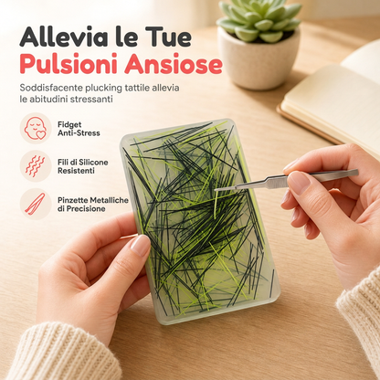 🎄💝-70%!!! Pronti per Natale, solo €9.9!!! ⏰🎁 Giochetto Fidget rettangolare per skin picking con pinzette