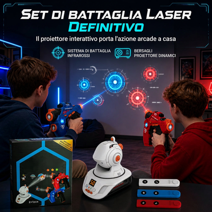 🔥 Gioco attivo senza schermo! 50% DI SCONTO!! 📢🎯 Set Laser Tag per Bambini – Proiezione del bersaglio, modalità squadra e luci/suoni 🔫