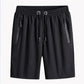 Pantaloncini elasticizzati in seta ghiaccio taglie forti da uomo