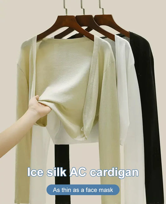 Cardigan in seta di ghiaccio Camicia per l'aria condizionata