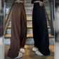 Pantaloni a gamba larga a tutta lunghezza con patchwork irregolare alla moda da donna