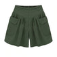 Pantaloncini da Spiaggia Causale da Donna con Elastico in Vita